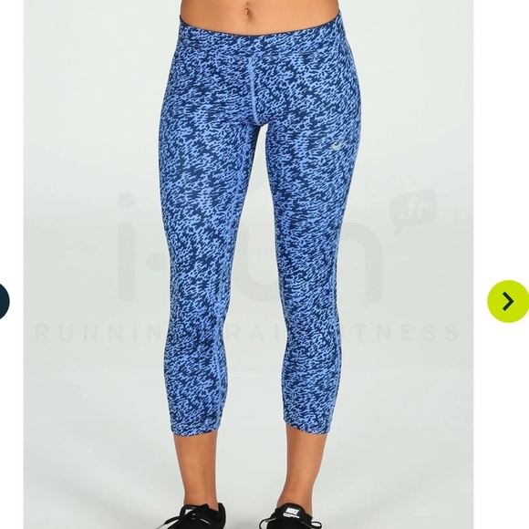 Nike Blue Patterned Leggings crop xl - Picture 1 of 6
